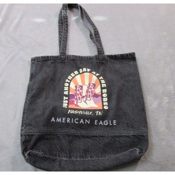 American Eagle By Payless Handbags - American Eagle Tote Bag Large Nashville Tennessee Rodeo Black